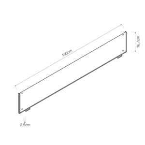 PORTA CARTEL CENTRAL EXPOSITOR BAJO 1000mm BASICS