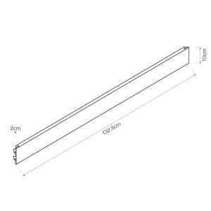 RESPALDO LISO GRIS 1330x100x20mm BASICS