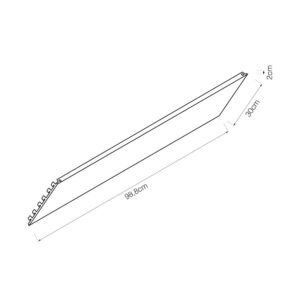 CABEZAL INCLINADO 1000x300x20mm  S/SOPORTES BASICS