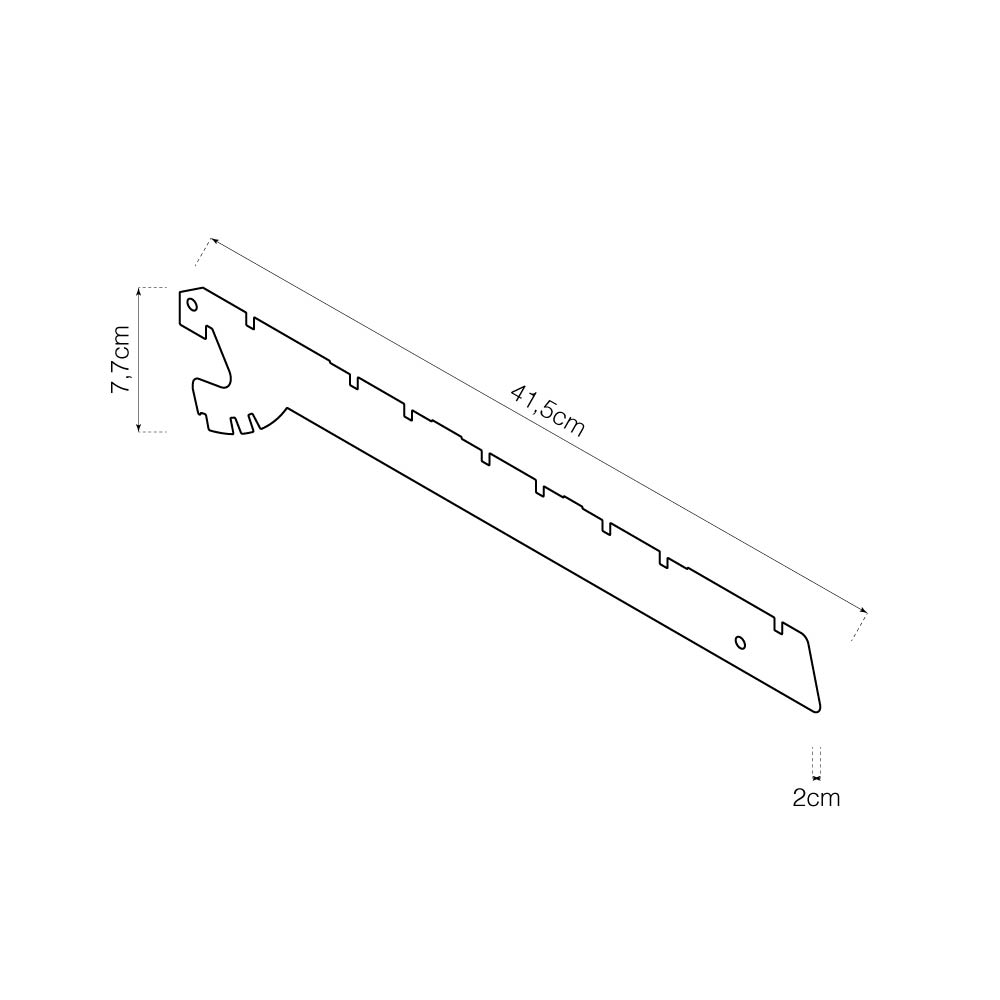SOPORTE BANDEJA DE 370 mm 415x3x77mm RAL 7015 BASICS
