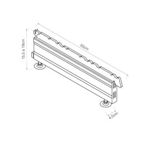 PIE DE BASE 470x160x45mm BASICS