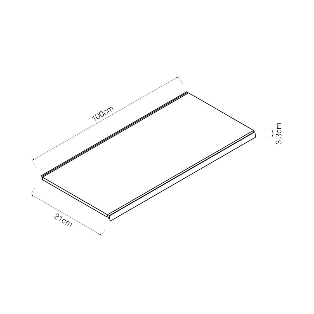 BANDEJA GRIS 1000x200x35mm RAL 7015 S/SOPORTES BASICS - Imagen 2
