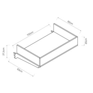 CABEZAL VOLADIZO GRIS 1000x635x275mm RAL 7015 BASICS