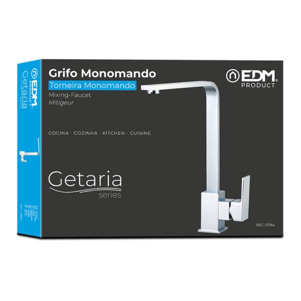 GRIFO MONOMANDO DE COCINA. CAÑO ALTO. SERIE GETARIA. EDM - Imagen 2