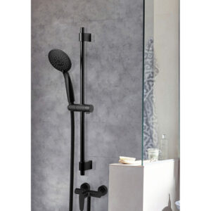 BARRA DE DUCHA CON FLEXO Y MANGO. SERIE YOUNG LINE NEGRO MATE 25451100 WENKO