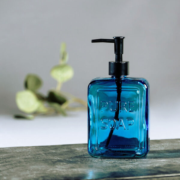 DOSIFICADOR DE JABÓN PURE SOAP AZUL 24712100 WENKO - Imagen 2