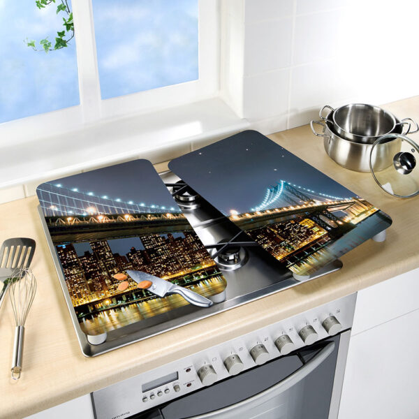 PLACAS COBERTORAS DE VIDRIO UNIVERSALES BROOKLYN BRIDGE 2 unid. 2521320100 WENKO