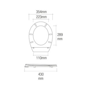 TAPA WC TOP BLANCA 1390g CON TORNILLOS EDM