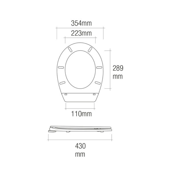 TAPA WC TOP BLANCA 1390g CON TORNILLOS EDM