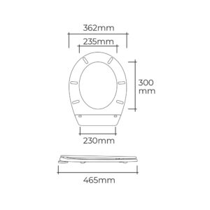TAPA WC BASIC BLANCA 600g CON TORNILLOS EDM