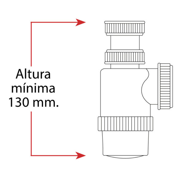 MINI SIFON DE BOTELLA EXTENSIBLE 1" 1/2"
