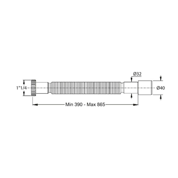 MAGIKONE FLEXIBLE-EXTENSIBLE 1"1/4 x 32-40mm TUERCA METÁLICA BLANCO B9334OT54B0 PRHIE