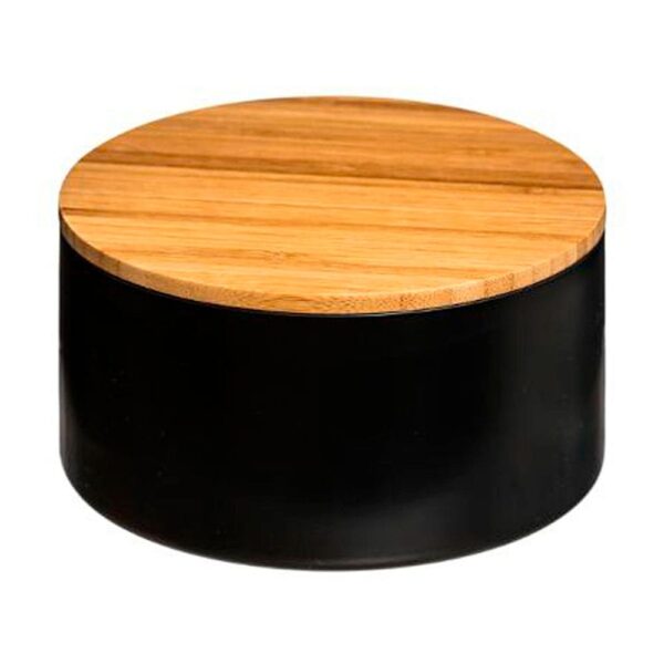 CAJA ALMACENAMIENTO CON ESPEJO BAÑO BAMBU-NEGRO COLECCIÓN 'NATUREO'