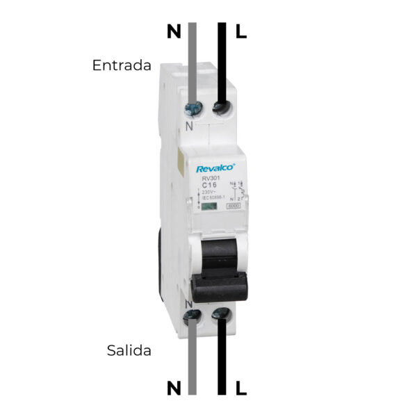 MAGNETOTERMICO REVALCO 1 POLO+NEUTRO 10A (ESTRECHO)