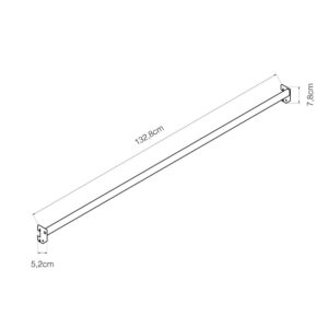 BARRA DE CARGA RECTANGULAR 1330x350x78mm BASICS