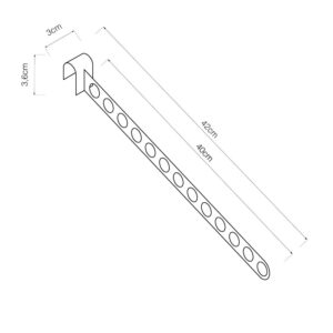 GANCHO ESPECIAL PERCHAS 400mm BASICS