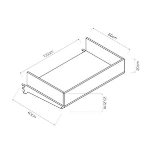 CABEZAL VOLADIZO GRIS 1330x635x275mm RAL 7015 BASICS