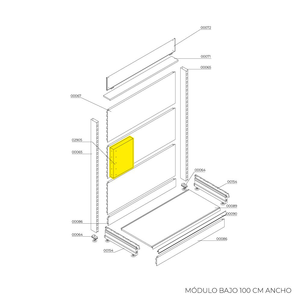 BASE 240x220x50mm PARA EXPOSITOR HIDRO BASICS - Imagen 4
