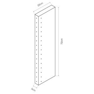 BASE 720x220x50mm PARA EXPOSITOR HIDRO BASICS