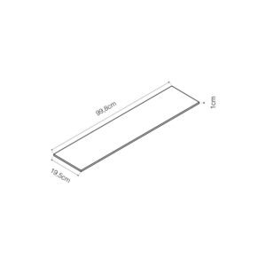 PLACA MADERA PARA ESTANTERIA 1000x195x10mm HAYA BASICS