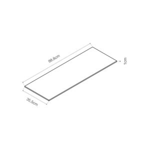 PLACA MADERA PARA ESTANTERIA 1000x355x10mm HAYA BASICS