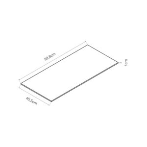 PLACA MADERA PARA ESTANTERIA 1000x455x10mm HAYA BASICS
