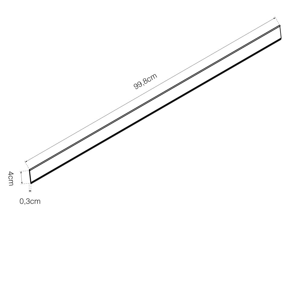 PERFIL PORTAPRECIOS BALDA MADERA 1000x40x3mm BASICS - Imagen 3