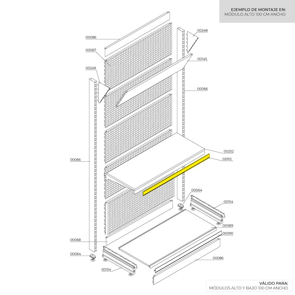 PERFIL PORTAPRECIOS BALDA MADERA 1000x40x3mm BASICS - Imagen 4