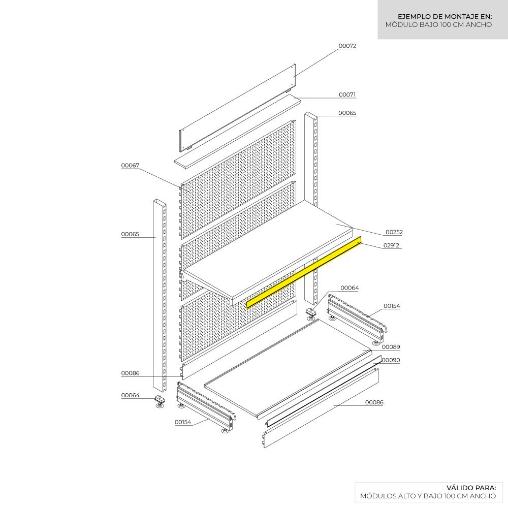 PERFIL PORTAPRECIOS BALDA MADERA 1000x40x3mm BASICS - Imagen 5