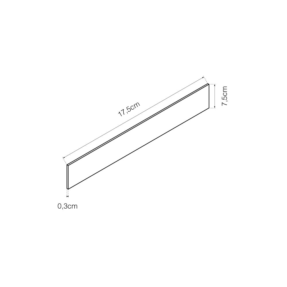 SEPARADOR METACRILATO 200mm 175x3x75mm BASICS