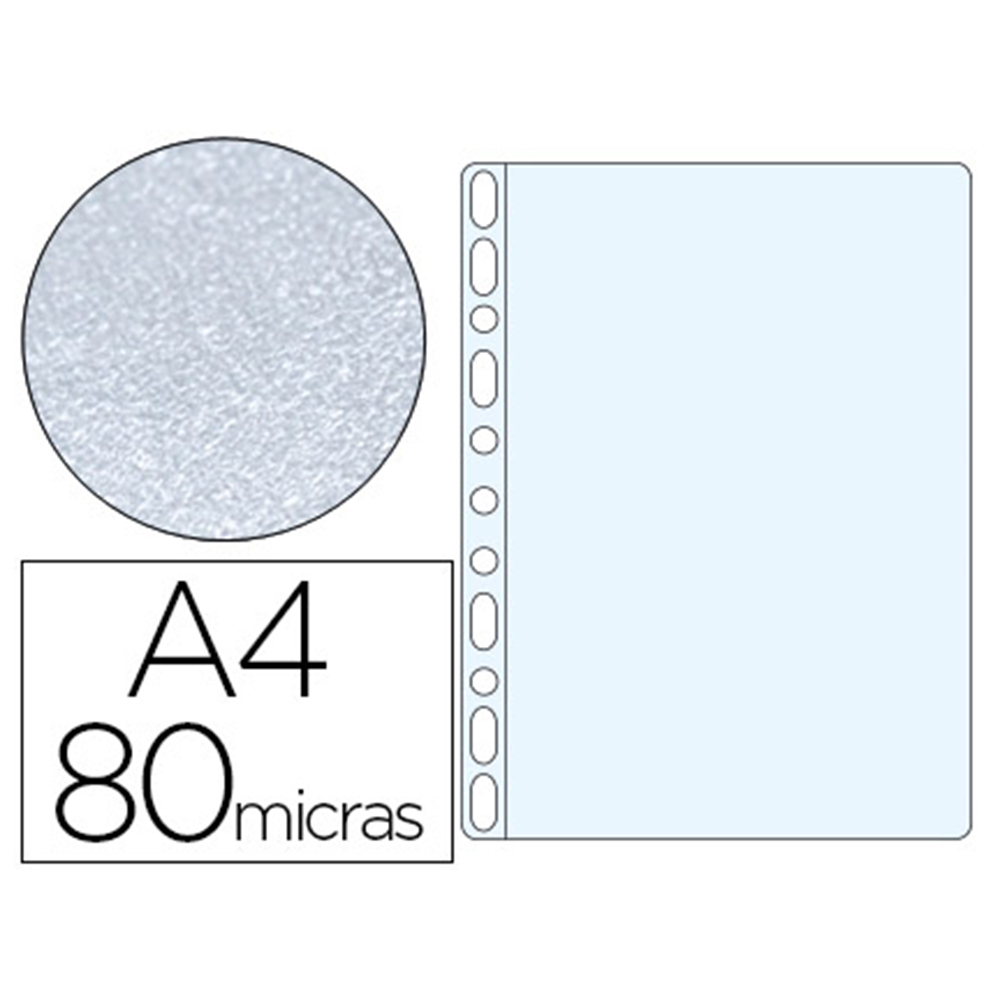 PACK 100 unid. FUNDAS 11 MULTITALADROS DINA4 ESSELTE PL 80 MICRAS - Imagen 2