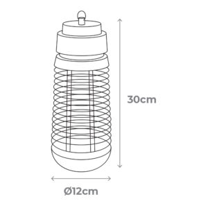 MATA INSECTOS ELECTRICO 1x6W 25m²  Ø12x30cm EDM