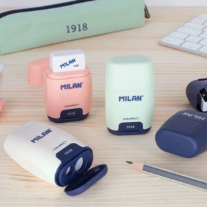 BLISTER AFILABORRA COMPACT SERIE 1918 ROSA + 2 GOMAS DE RECAMBIO MILAN