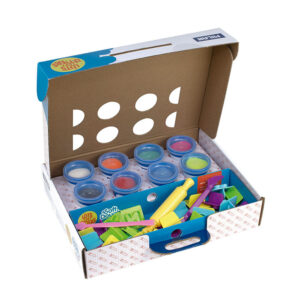 MALETÍN CON 8 BOTES DE 59g DE PASTA BLANDA SOFT DOUGH CON HERRAMIENTAS "MUCHAS LETRAS" MILAN