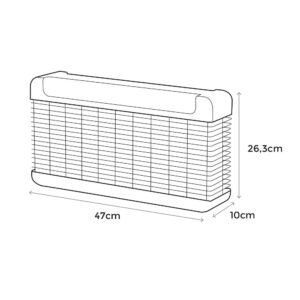 MATA INSECTOS PROFESIONAL ELECTRONICO CON LED 13W 150m² 47x10x26,3cm COLOR NEGRO EDM