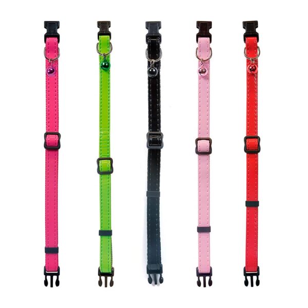 COLLAR PARA GATO MAC LEATHER CHAROL COLORES SURTIDOS NAYECO