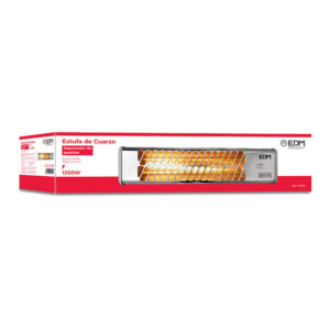 ESTUFA DE BAÑO DE CUARZO - MODELO CROMO - 600-1200W ORIENTABLE - EDM