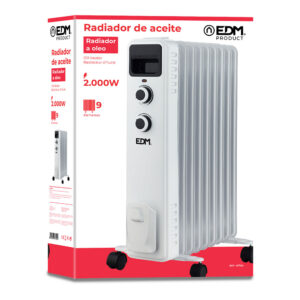 RADIADOR ACEITE (9 ELEMENTOS) 2000W "ALTURA 60cm" EDM