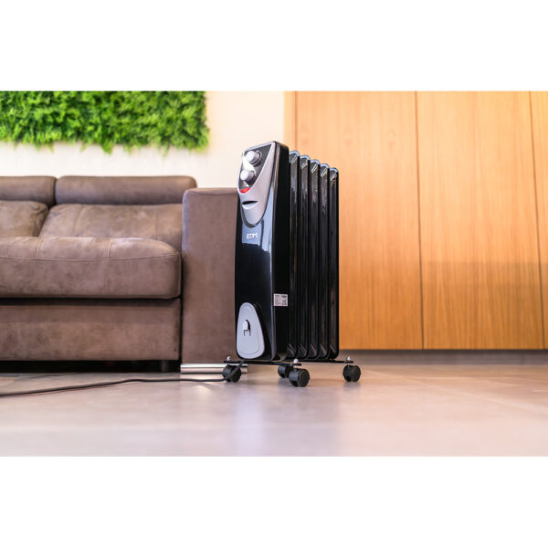 RADIADOR MODELO "BLACK EDITION" - SIN ACEITE - (8 ELEMENTOS) - 500-1000-1500W - EDM - Imagen 2