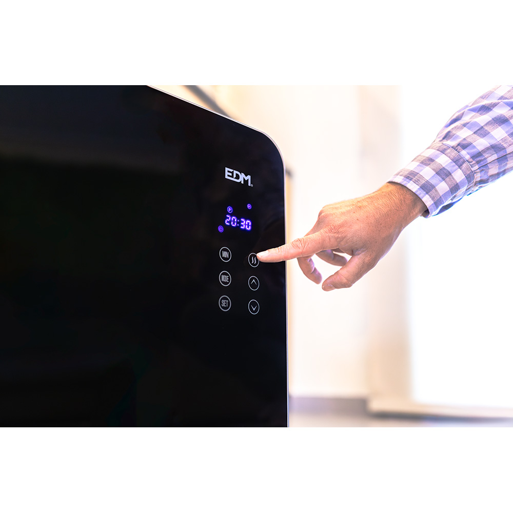 CONVECTOR CON PLACA DE CRISTAL 2000W EDM - Imagen 3