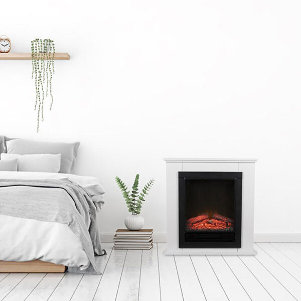 ESTUFA, CHIMENEA DE LED Y REPISA MODELO GENEVA 1800W - Imagen 2
