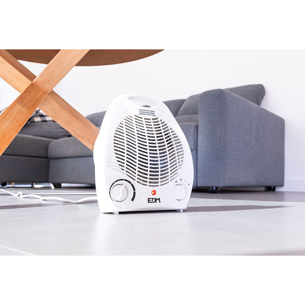 CALEFACTOR COMPACTO - VERTICAL. COLOR BLANCO- 1000-2000W - EDM - Imagen 2