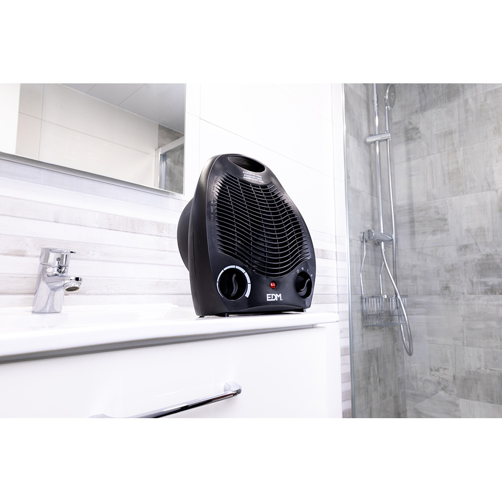 CALEFACTOR DE SUELO VERTICAL. COLOR NEGRO. 1000-2000W EDM - Imagen 3