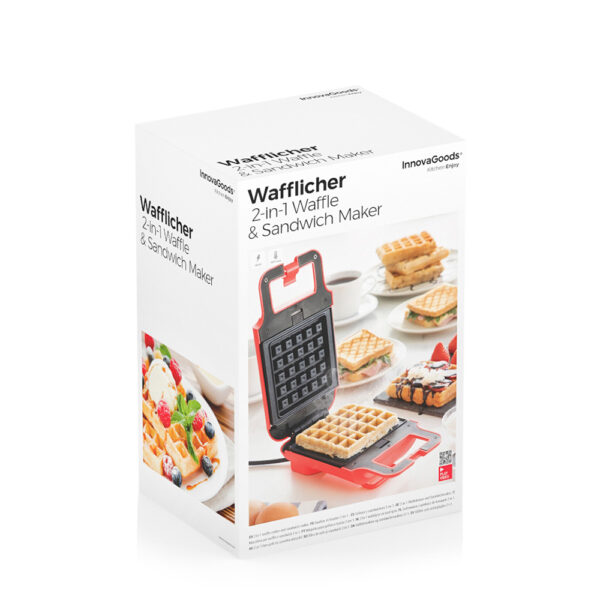 GOFRERA SANDWICHERA 2 EN 1, 600W V0103346 INNOVAGOODS - Imagen 3