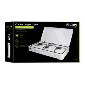 COCINA DE GAS ESMALTADA 3 FUEGOS EDM