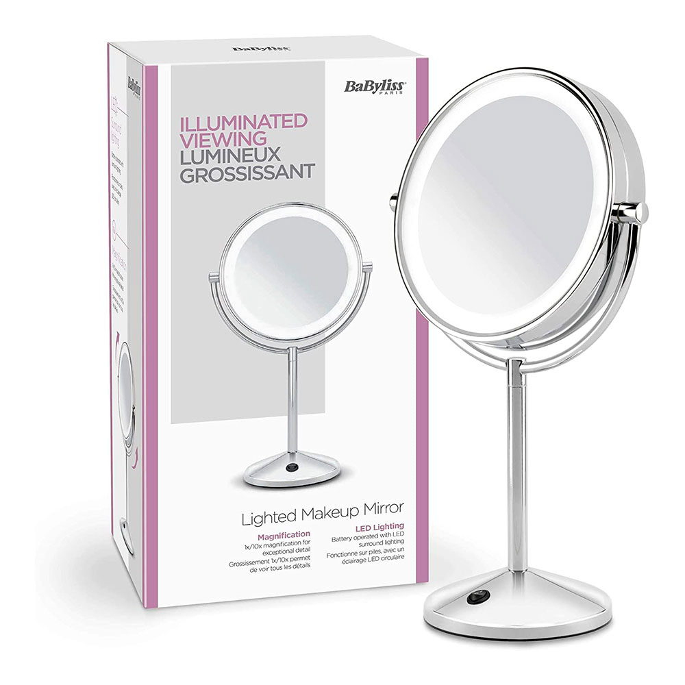 ESPEJO DE MAQUILLAJE CROMADO LED X10 AUMENTOS 9436E BAYBLISS - Imagen 2
