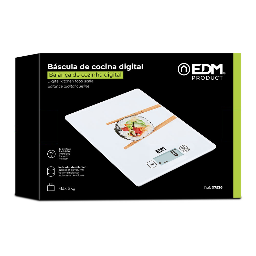 BASCULA DE COCINA DIGITAL MAX 5kg MOD 1 EDM - Imagen 2