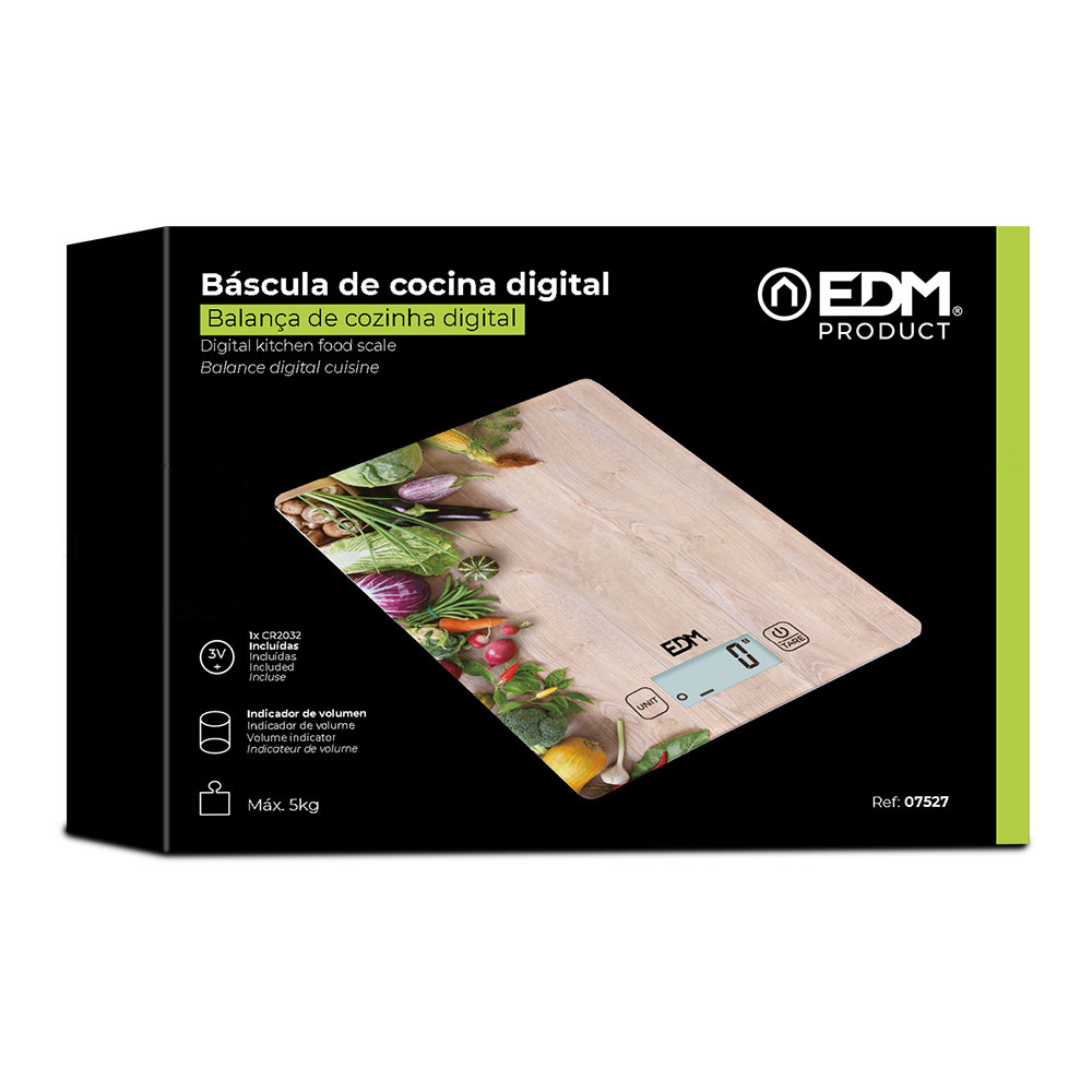 BASCULA DE COCINA DIGITAL MAX. 5kg MOD 2 EDM - Imagen 2
