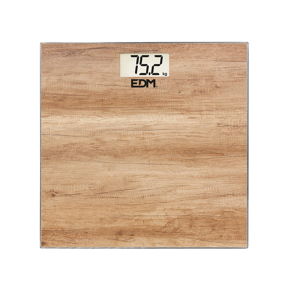 BASCULA DE BAÑO DIGITAL EFECTO MADERA MAX. 180kg MOD 3 EDM