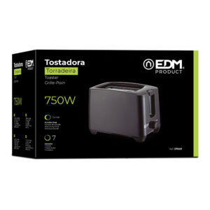 TOSTADORA DOBLE RANURA BLACK DESIGN 750W EDM